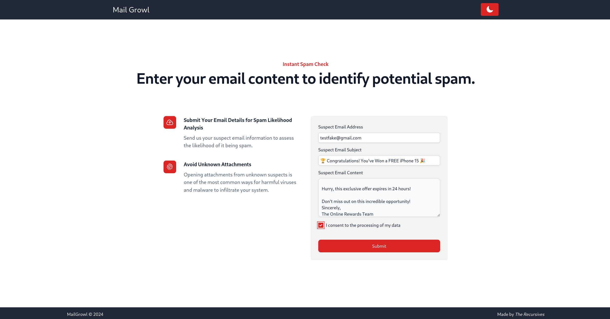 Mail Growl screenshot